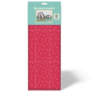 Microfiber Drying Mat - Red Polka Dot